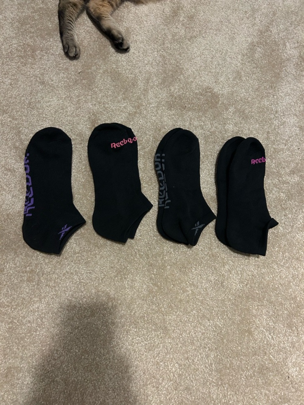 Reebok women’s Black Socks - Pack of 4 NWOT